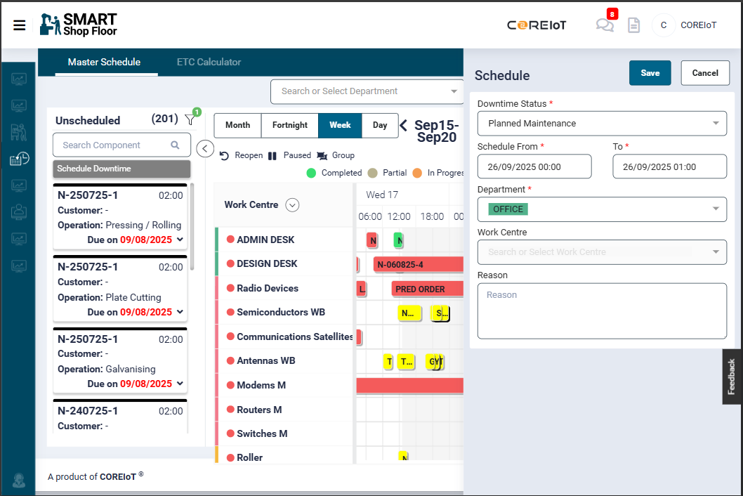 Maintenance Master Schedule